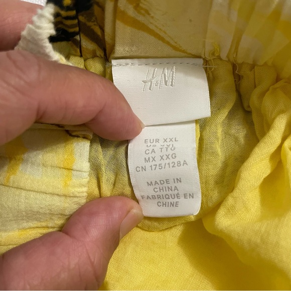 H&M V-NECK COTTON DRESS SUNFLOWER XXL - Picture 6 of 6
